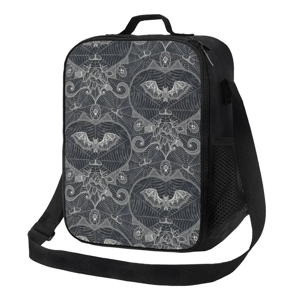 Spider Web Insulated Lunch Bag for Women Thermal Cooler Bento Box Office Picnic Travel