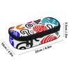 Stationery Storage Bag Printed 300D Polyester Easy Open Zipper with Mesh Pocket Removable Divider and Pen Slots for Boys Girls