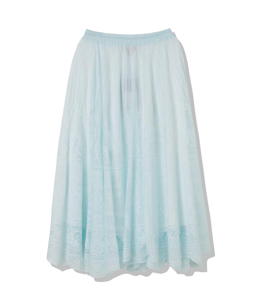 PENFIELD Lace Flare Long Skirt Sky Blue_Fs1Ws17F