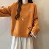 Sweater for Women Autumn Winter Thickened  Warm Knitted Stretchy Long Sleeve Oversize Tops