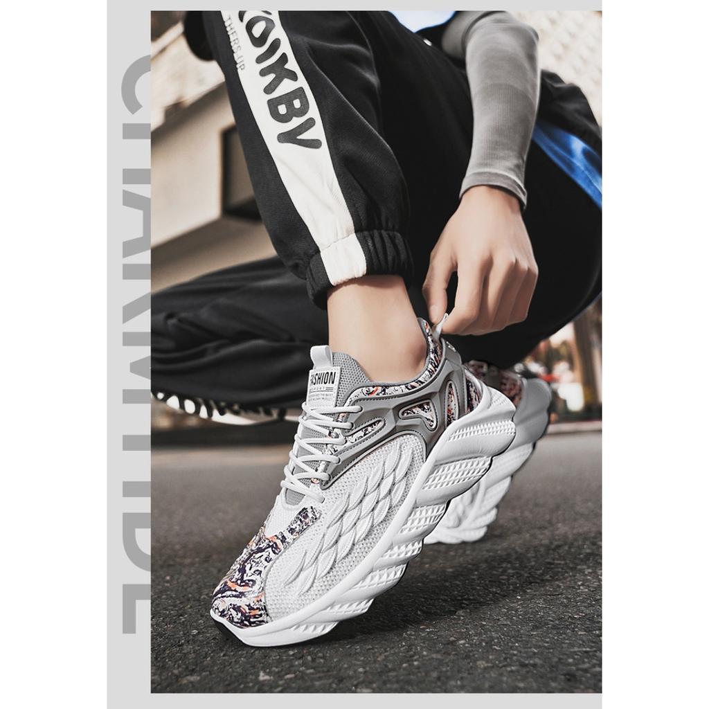 Men's Running Sports Single Shoes, Mesh Breathable Men's Shoes Korean Fashion Trend Casual Shoes