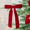 DIY Crafting Velvet Christmas Bows Wine Red Decorations