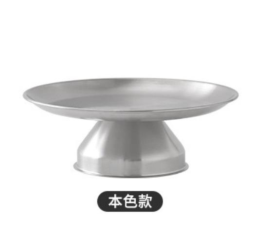 

Stainless Steel Supply Tray High Footed Fruit Plate Dessert Plates Pastry Plate Dim Sum Dish Snack Bowl Fruit Bowl Dining Plates 17cm серебряный