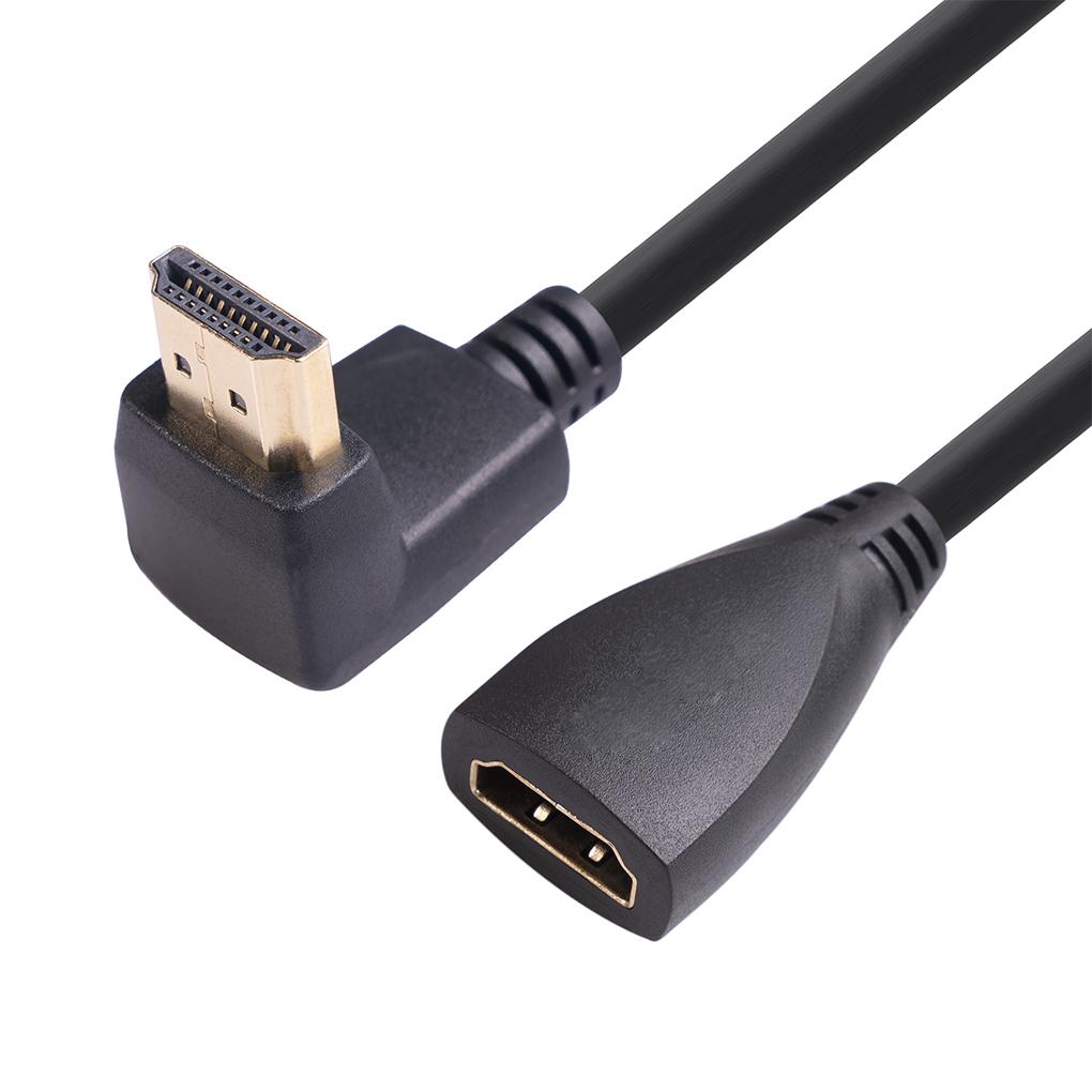 for HDMI-compatible Extension Cable Desktop PC Laptop Elbow Connector Video Adapter Television Accessories Replacement