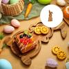 Adorable Rabbit Shape Wood Tray for Family Gatherings Childrens Birthday Parties and Serving Snacks Safely
