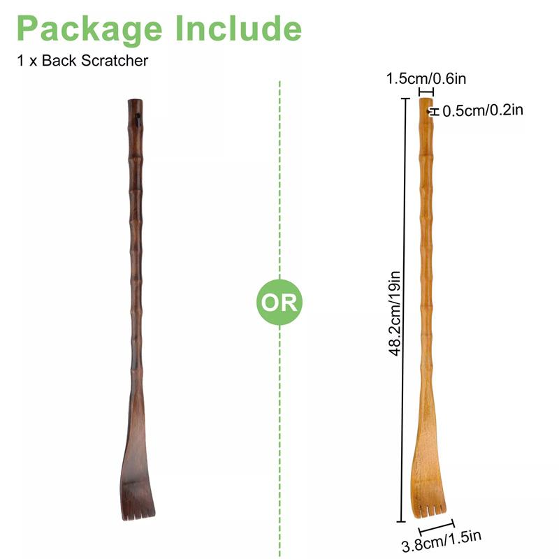19" Handle Wooden Back Scratcher Massager Back Scratching Rake Householdwooden Body Massage Health Products