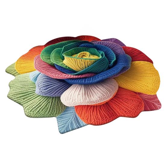 Tapis de sol 3D à fleurs Yousheng Absorbant Séchage rapide Irrégulier Moelleux Floral Lavable Antidérapant Salon Chambre Salle de bain Cuisine Décoration
