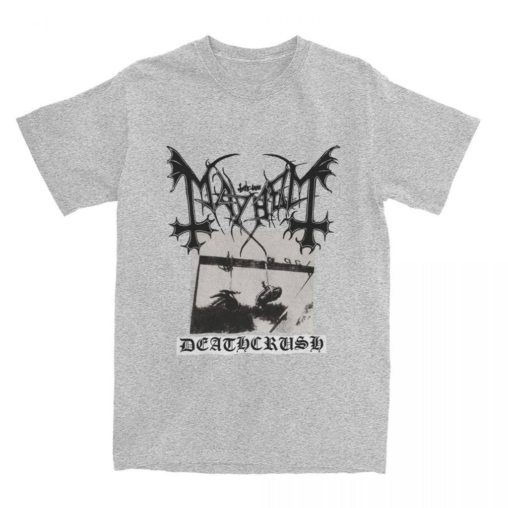 Men Women T Shirt Deathcrush Mayhem Song Merch Fun Vintage Pure Cotton Short Sleeve T Shirt O Neck Large Size T Shirt
