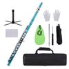 Closed Hole C Flute 16 Keys Cupronickel Nickel plated Wind Instrument with Carry Case Flute Stand Gloves Cleaning Cloth