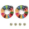 Official UN SDGs Badge, Rounded Finish with Clasp, Pin Type, Mandatory To Wear At Meetings, Enhance Your Image, Perfect for Bags, Cute Pin Badge