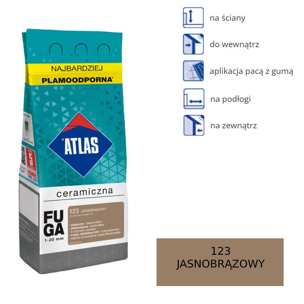 Atlas Fuga Ceramiczna - 123 Jasnobrązowy 2Kg