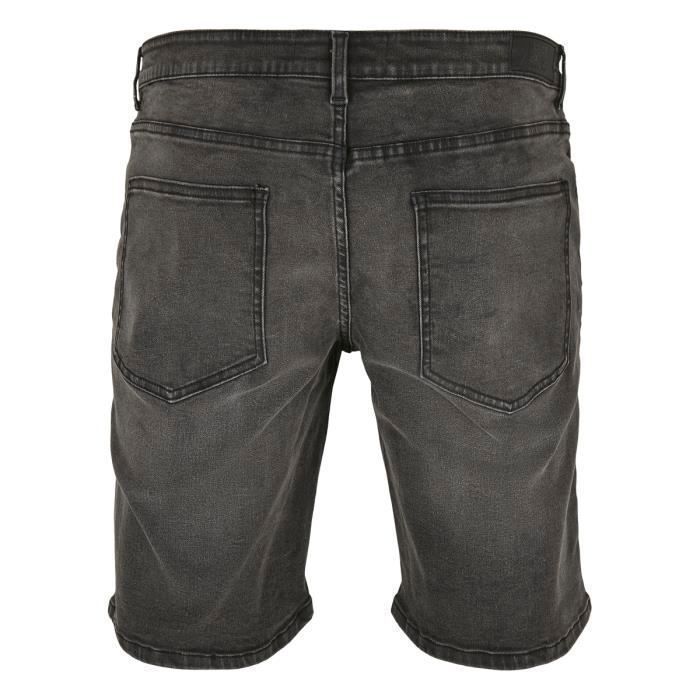 Short en jeans - Urban Classics - Noir - 98% coton - Denim stretch - Coupe régulière