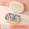 Boîte à lunch Bento pour enfants, à couvercle rabattable, en acier inoxydable 316, compatible micro-ondes, avec compartiments pour les aliments, à décorer soi-même et décorée de dessins animés.