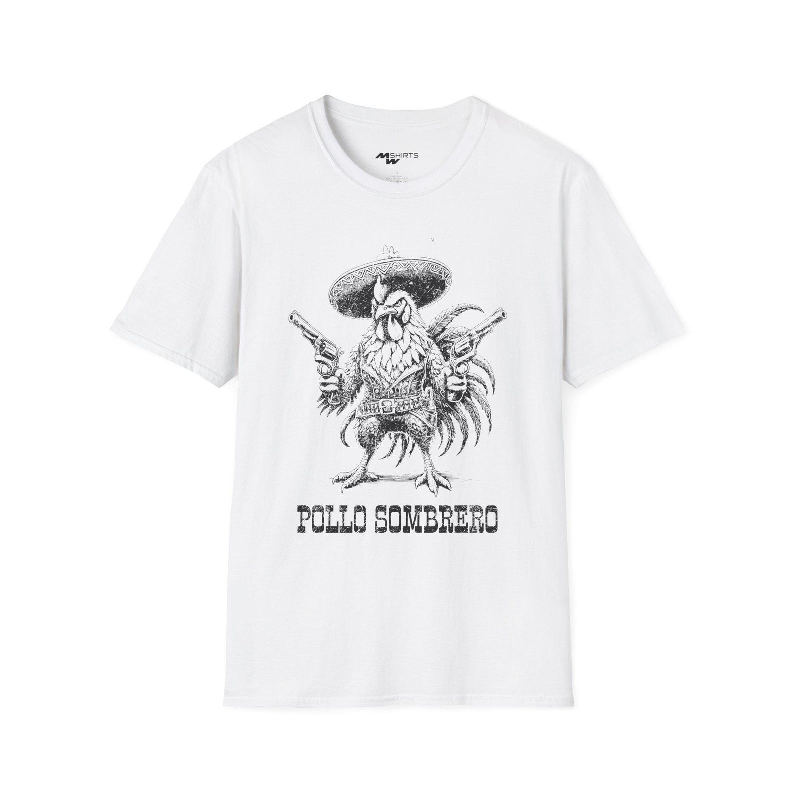 Western Chicken T-Shirt: Cowboy Sombrero Graphic Tee S