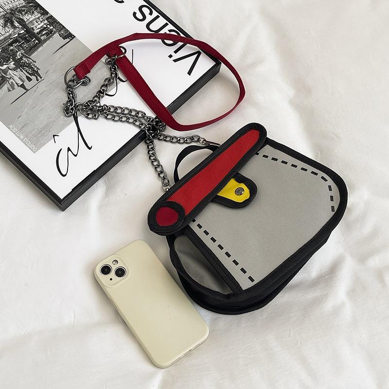 Двухмерная анимация девушка сердце милый торт сумка лето новая цепочка сумка-мессенджер легкая маленькая сумка женщина