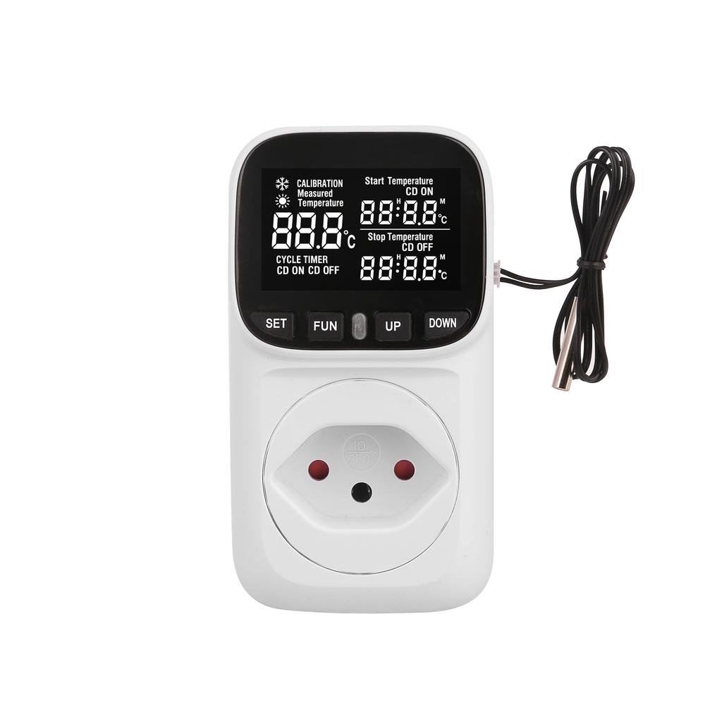Digital Temperature Controller Socket Thermostat EU Plug 220V With Timer Switch Heating Cooling For Refrigerator Aquaculture