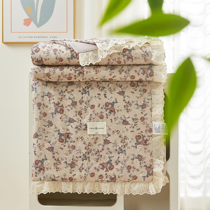 Aurora Full Cotton French Double-Layer Yarn Printed Summer Quilt