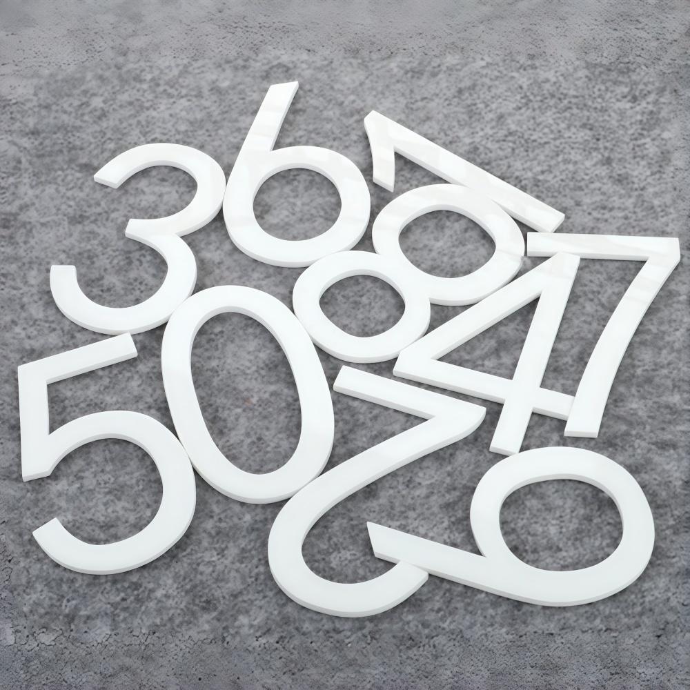 10PCS Self Adhesive 3D Number Door Plates 0-9 Number Acrylic Stickers Mailbox Sign Address Plaque House Apartment Cabinet