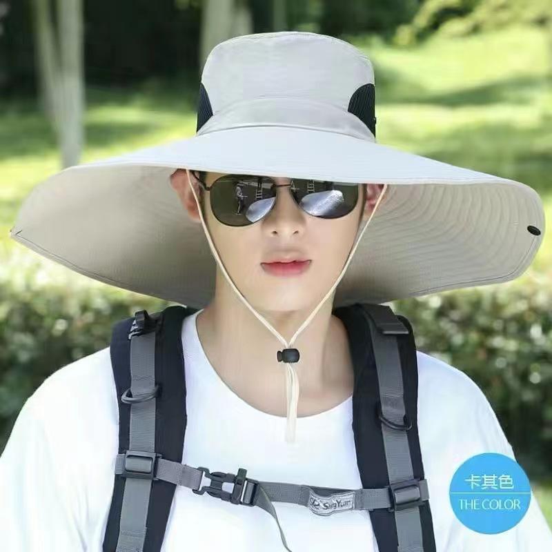 Summer new outdoor camping versatile fashion visor female Mori drawstring sun protection fishing mountaineering sun hat male