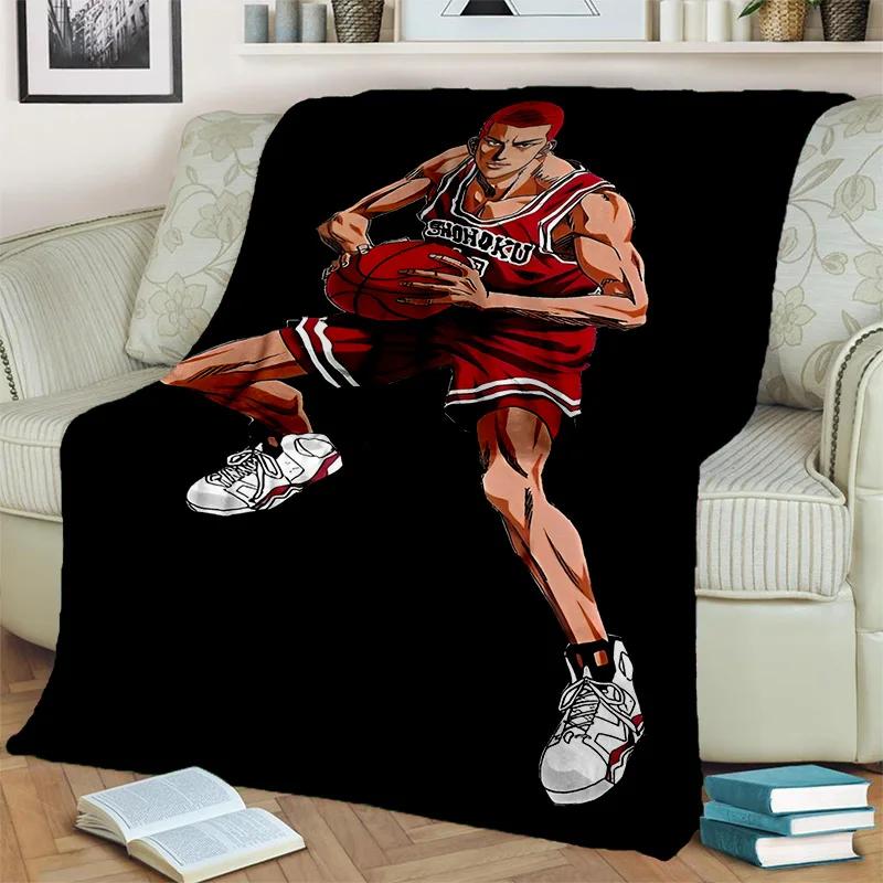 Basketball Anime Slam Dunk Cartoon Blanket,Soft Throw Blanket for Home Bedroom Bed Sofa Picnic Travel Office Cover Blanket Kids