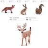 Forest Wildlife Pvc Animal Decor Set With Realistic Squirrel Fox Rabbit Deer For Holiday Home Decoration