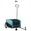 VidaXL Bicycle Trailer, Transport Cart with Safety Flag, Bicycle Stroller with Wheels and Hitch, 94072
