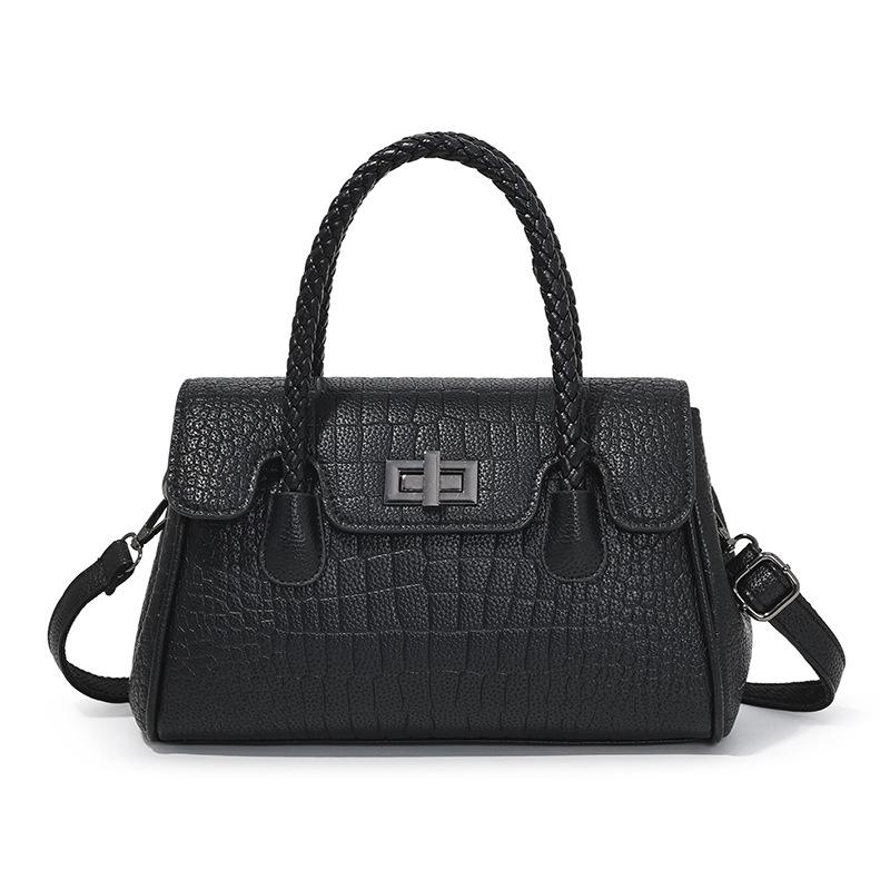 Однолямочная сумка - Модная трендовая сумка - Уникальная и стильная женская сумка через плечо чёрный