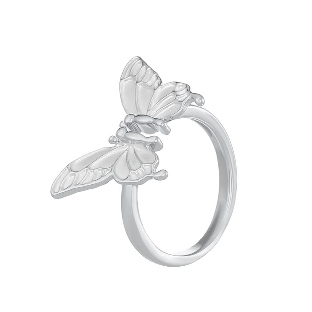 Butterfly Open Ring Female, New Personalized Light Luxury Exquisite Index Finger Ring Gift