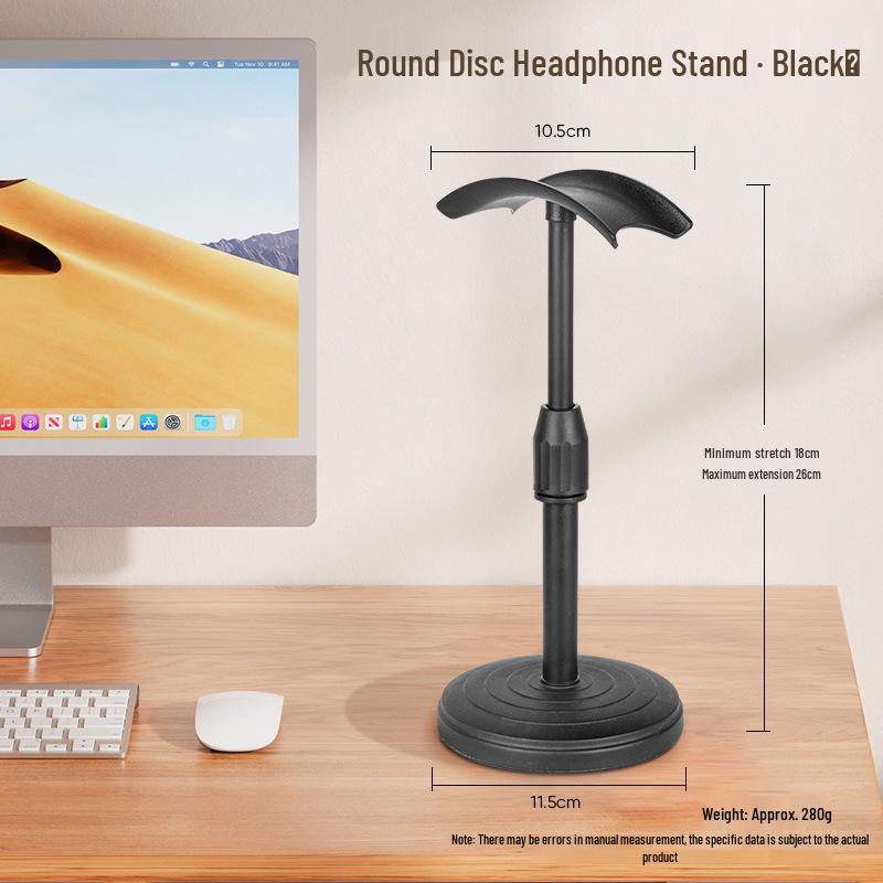 Multi-functional Desktop Headset Stand with Phone Holder - Wired & Wireless Support