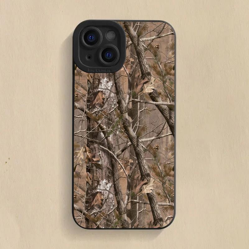 

Чехол для телефона с рисунком лесного камуфляжа для iPhone 11 12 13 14 15 16 Pro Max 7 8 Plus 16E XR X XS SE противоударный силиконовый мягкий чехол For iPhone 15