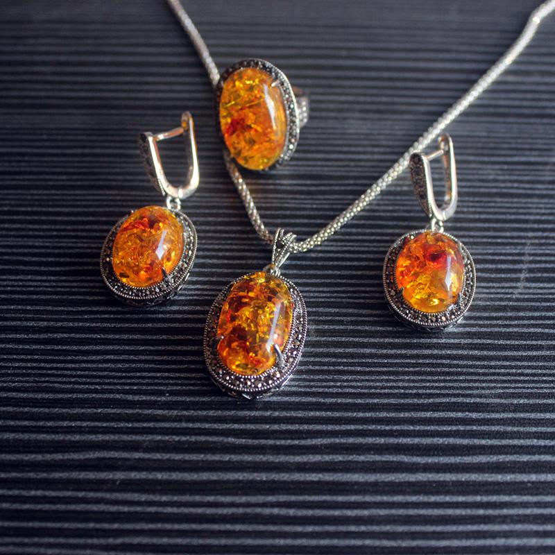 Set de bijuterii cu piatră artificială Mărimea 7-11 Pentru Femei Conjuntos De Joyeria Vintage Set Colier Cercei Femei