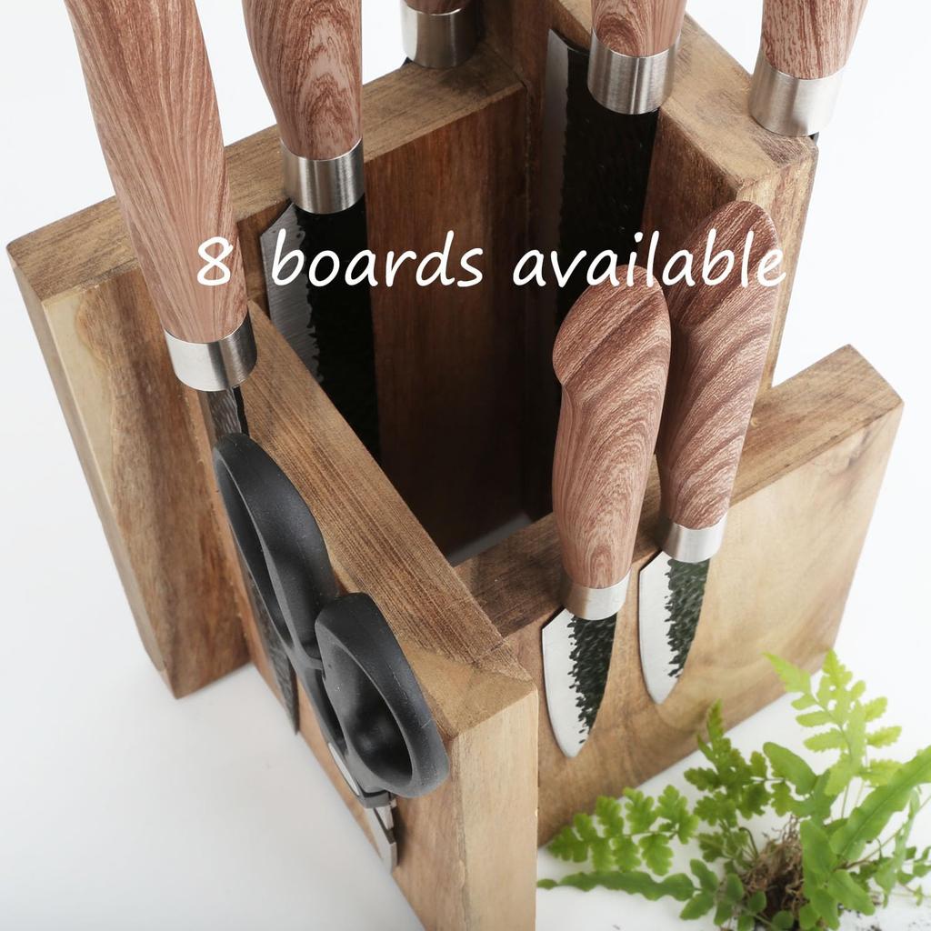 Resafy Magnetic Knife Block Knife Stable Board Holder Magnetic Stand with Strong Reinforced Magnets On Both Sides and Feet Display, Rack, Non-Slip