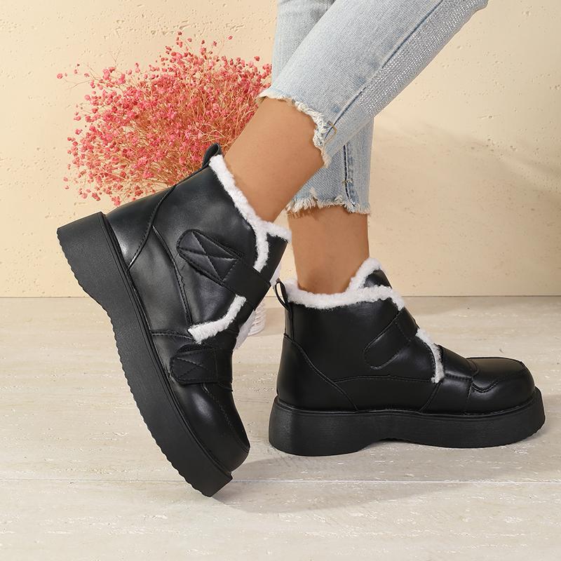 Damenstiefel im britischen Stil mit mittlerem Absatz, vielseitige, dicksohlige Stiefeletten für Frühling und Herbst, lässige Mid-Calf-Stiefel