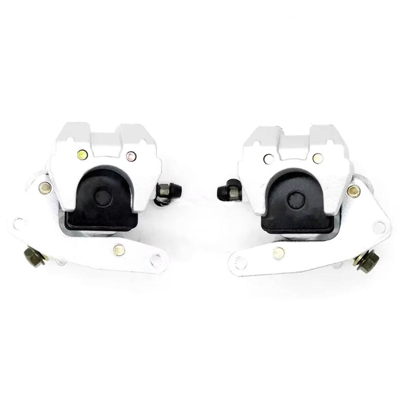 A28G-2Pc Motorcycle ATV Front L+R Brake Caliper For  ATV Quad Banshee Kodiak Grizzly YFM350 YFM400 YFM450 Raptor YFM660
