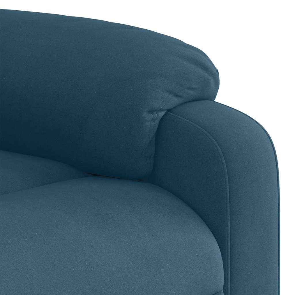 Electric Recliner Chair with Rising Function Blue Velvet