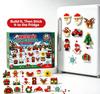24 Days Christmas Countdown Blind Box, Building Blocks Fridge Magnet DIY Kit, Holiday Gift for Children