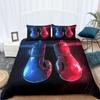 3D Boxing Gloves Duvet Cover Boy Adult Teen Bedding Single Bed Set, Soft Microfiber Comforter Cover Printed With Zipper Closure