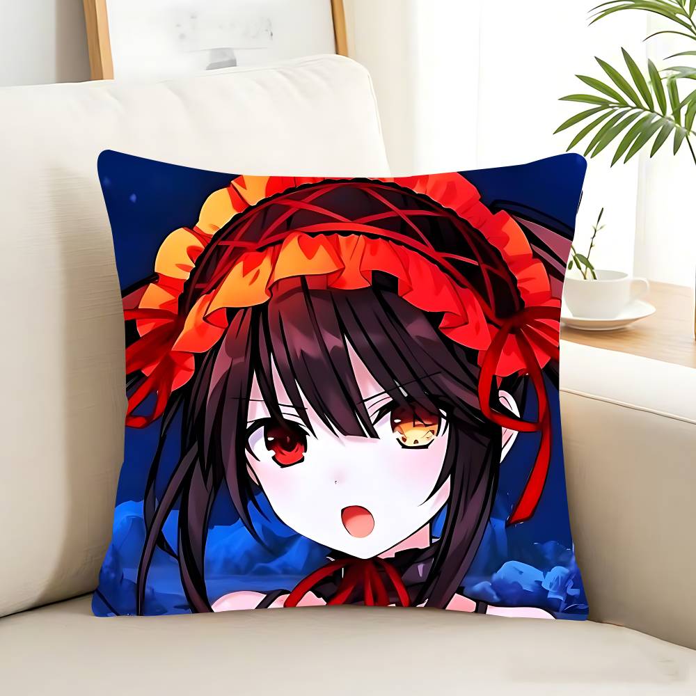 Tokisaki Kurumi Pillow Case Removable Washable Cushion Cover – All-Season Soft Linen