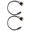 2pcs RCA Splitter Cable 1 Male To 2 Female Stereo Gold Plated RCA Y Adapter Cable for HDTV Subwoofer