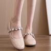 Rhinestone Slip with Soft Sole Inside Heightening Single Shoes Fashion Round Toe Shallow Mouth Non-slip Flats