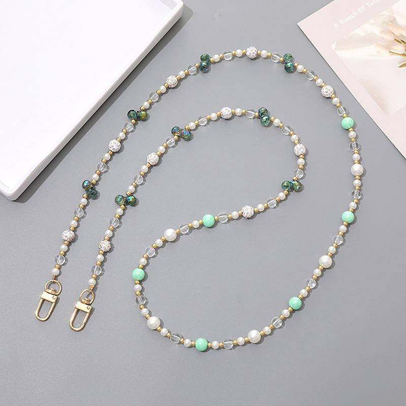 Portable Beaded Pearl Strap Mobile Phone Lanyard Anti-Lost 120Cm Doll Chain Sling Diy Shoulder Strap Mobile Phone