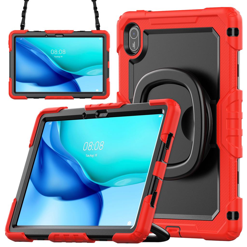 For Huawei MatePad SE 11 Kickstand Case PC + Silicone Tablet Cover with Shoulder Strap