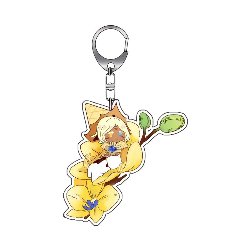

Anime Acrylic Keychains for Cookie Run Kingdom Shadow Milk Cookie White Lily Cookie Eternal Sugar Cookie Acrylic Bag Pendant 1psc
