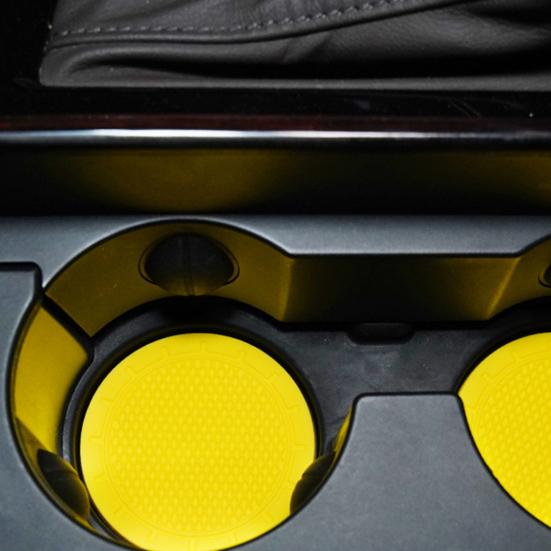 Car Coasters Anti Slip PVC Cup Holder Insert Mats 2.76" Diameter Compact Cup Holders Universal Car Interior Vehicle Accessories