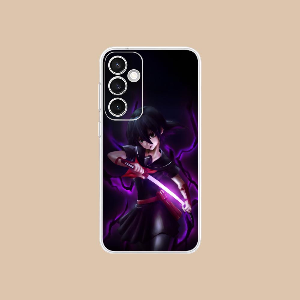 Akame Kurome Clear Mobile Phone Case for Samsung Galaxy S25 S24 S23 S22 S21Plus FE Ultra Colorful Cover