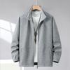 Men's Fall/Winter Minimalist Casual Collared Cardigan Oversized Solid-Color Jacket