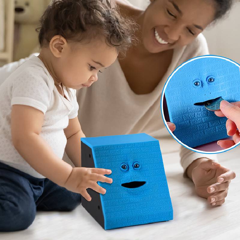 Face Piggy Bank Sensing Money Eating Monkey Mouth Can Move Gifts Childrens