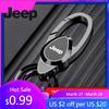 For Jeep Metal Car Keychain Keyring Anti-Loss Keyring For Jeep Renegade Compass Grand Cherokee Wrangler Jk Gladiator Patriot
