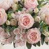 Yousheng Fake Roses Artificial Flower Bouquet Realistic Mixed Roses Peonies Dahlias with Stem for DIY Wedding Bridal Bouquet Baby Shower Home Table