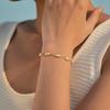Gold Plated Color Retention Faux Pearl Elegant Women Bracelet